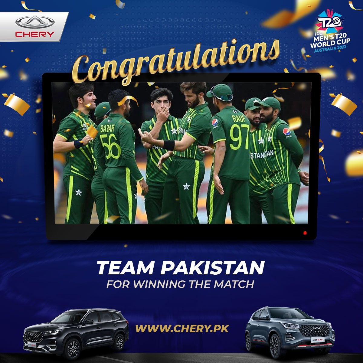 Chery Pakistan campaign post