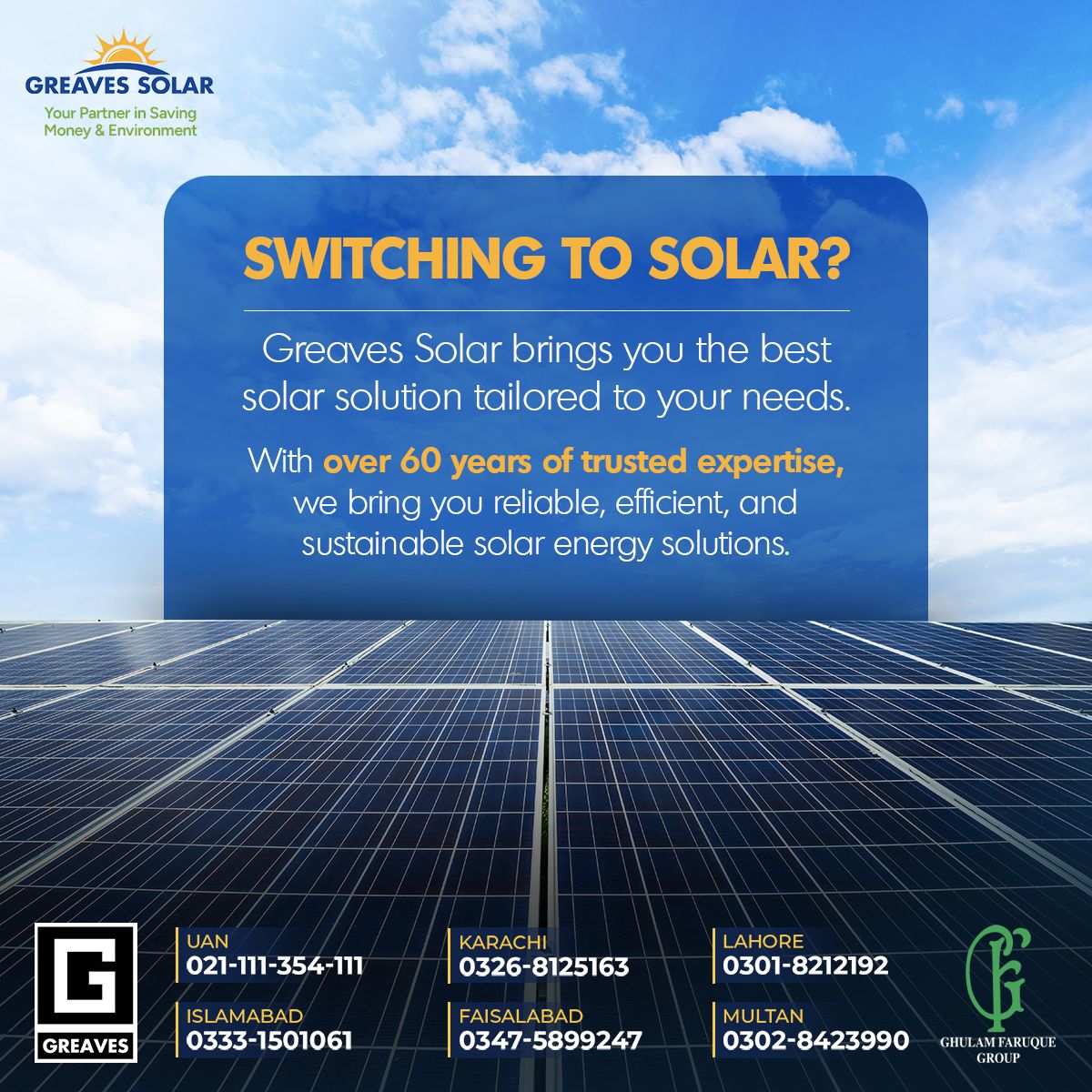 Greaves Solar campaign post