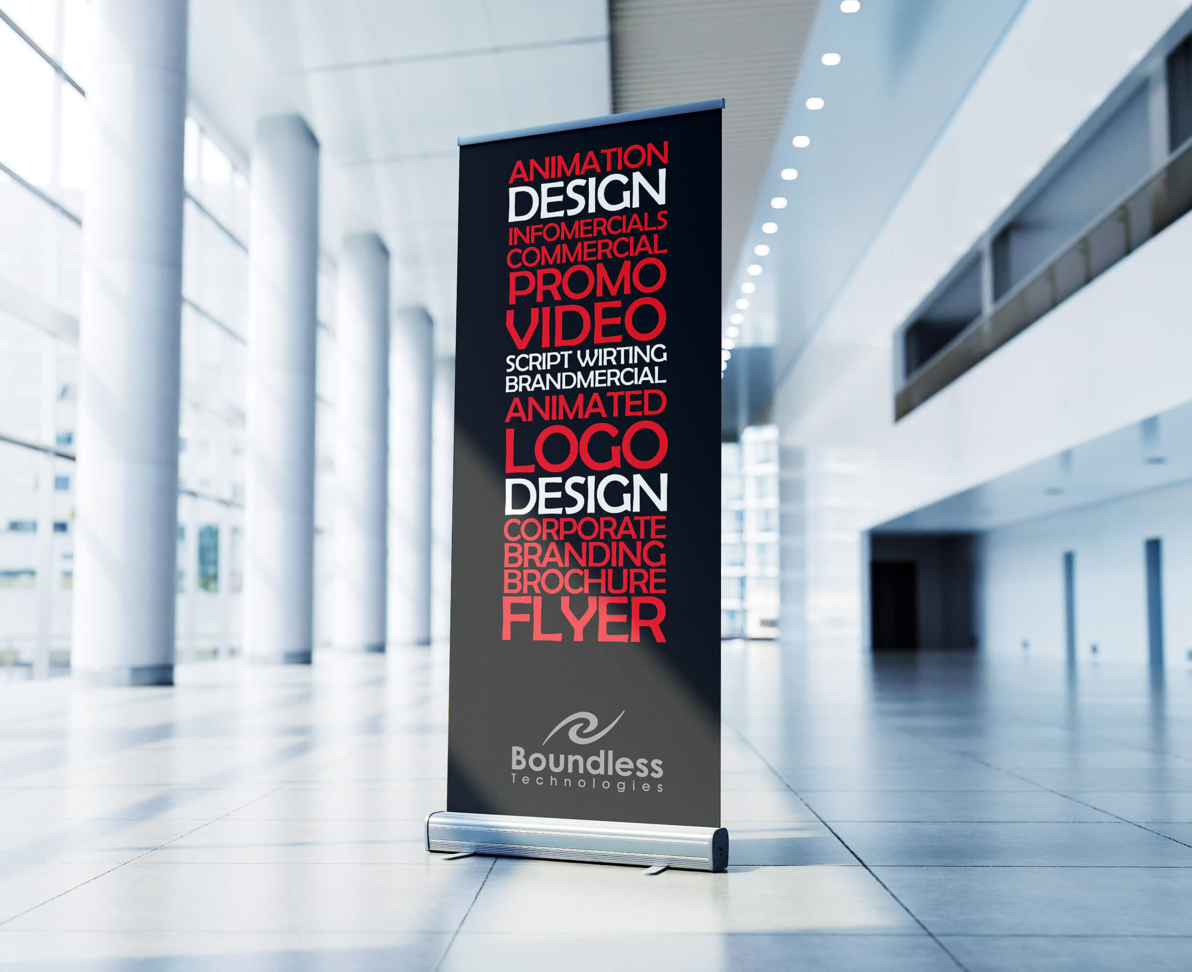 Boundless Technologies standee design