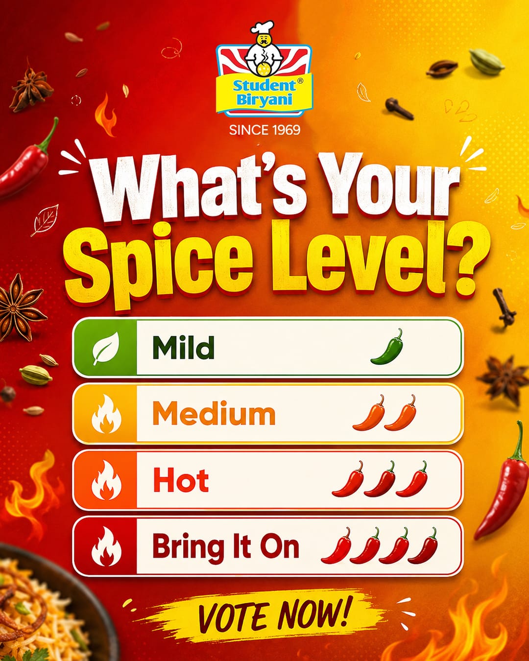 Student Biryani campaign post