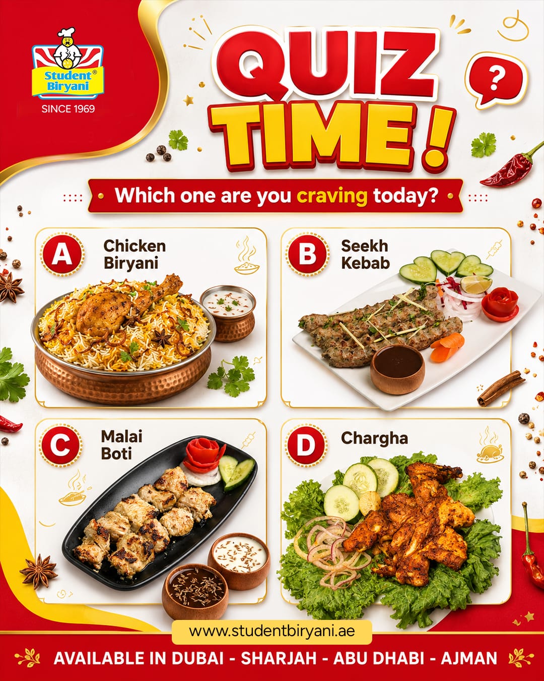 Student Biryani campaign post