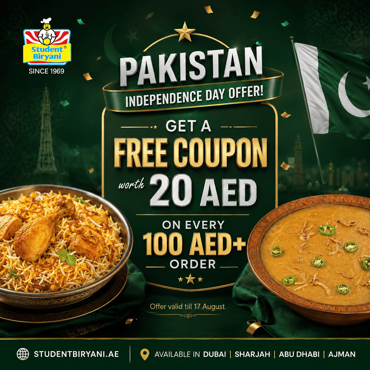 Student Biryani campaign post