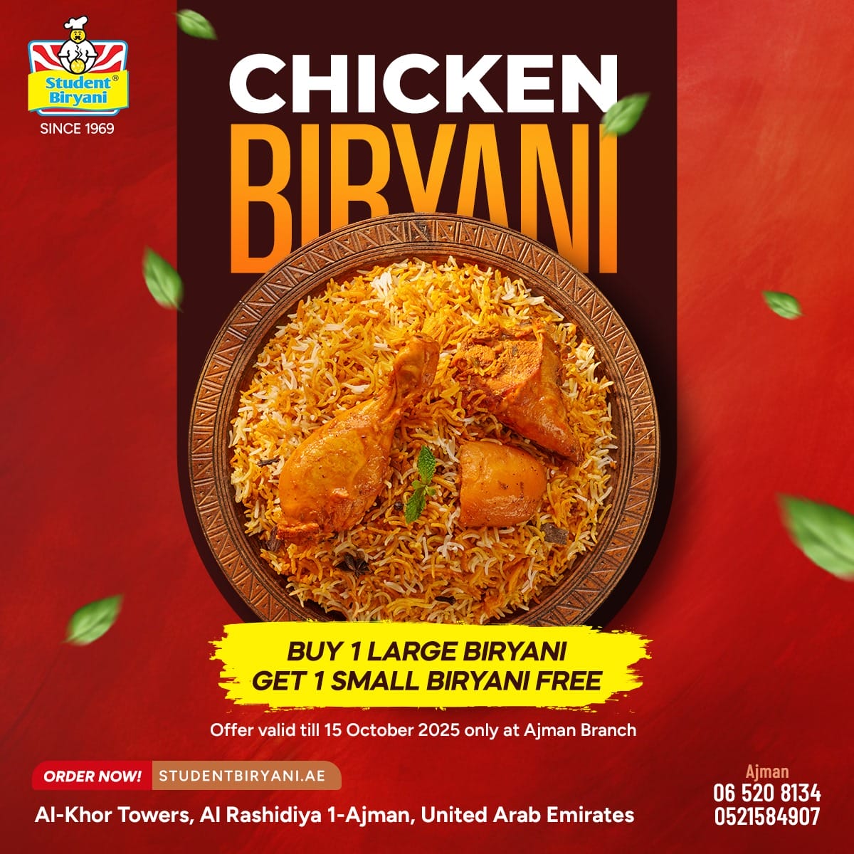 Student Biryani campaign post