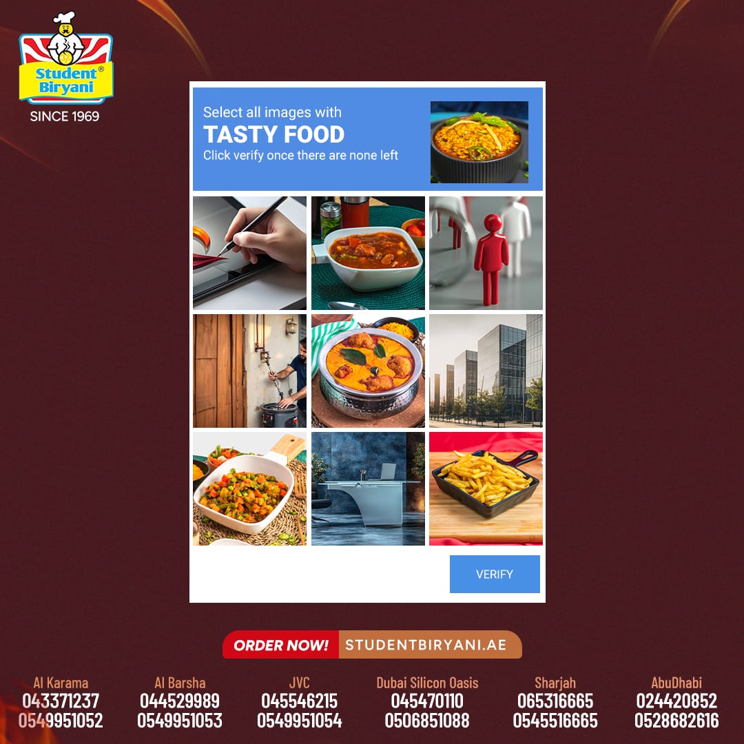 Student Biryani campaign post