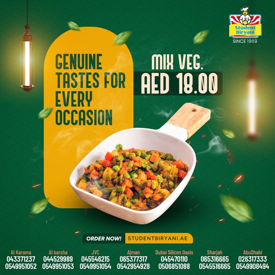Student Biryani campaign post