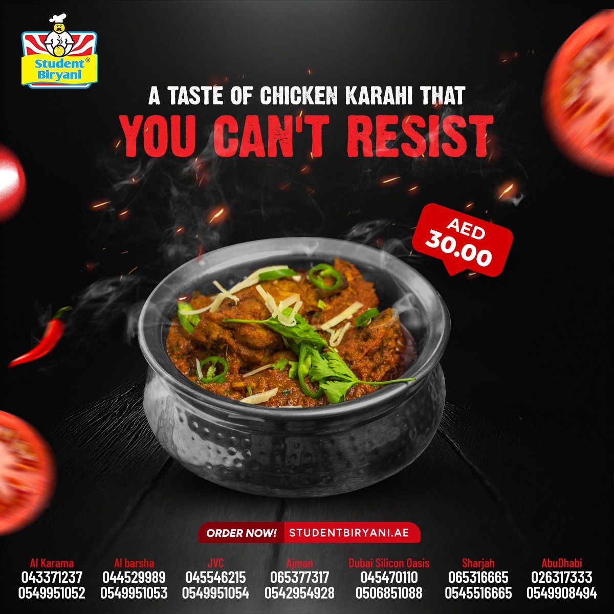 Student Biryani campaign post