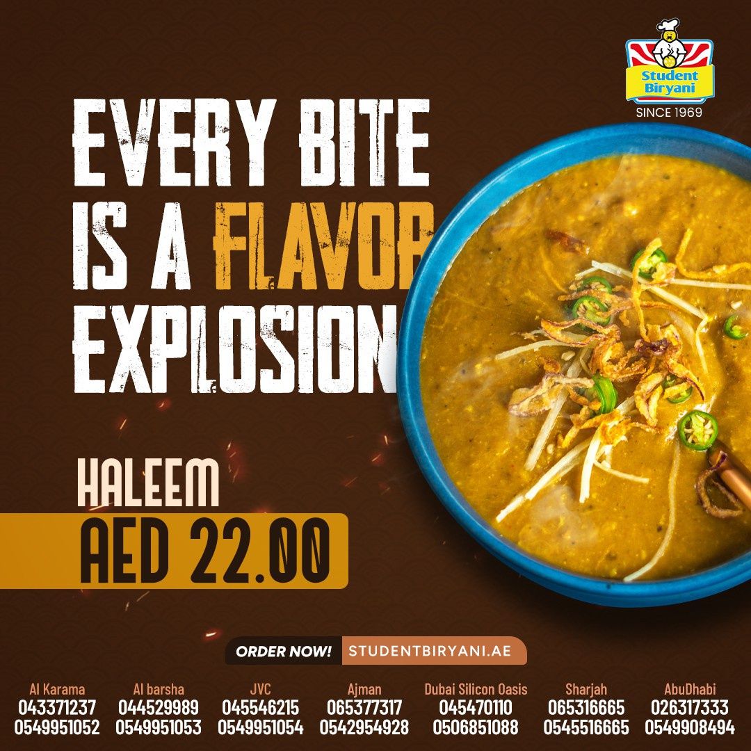 Student Biryani campaign post