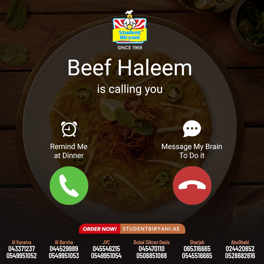 Student Biryani campaign post