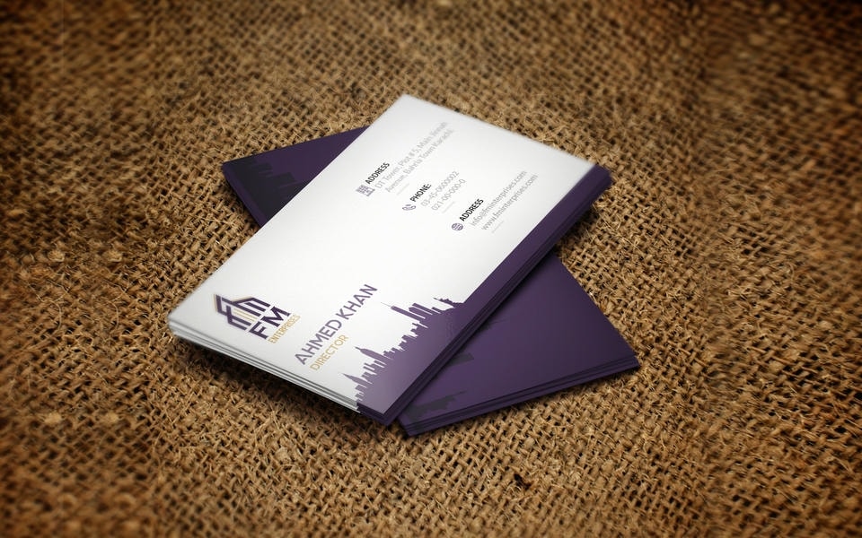 Visiting cards work