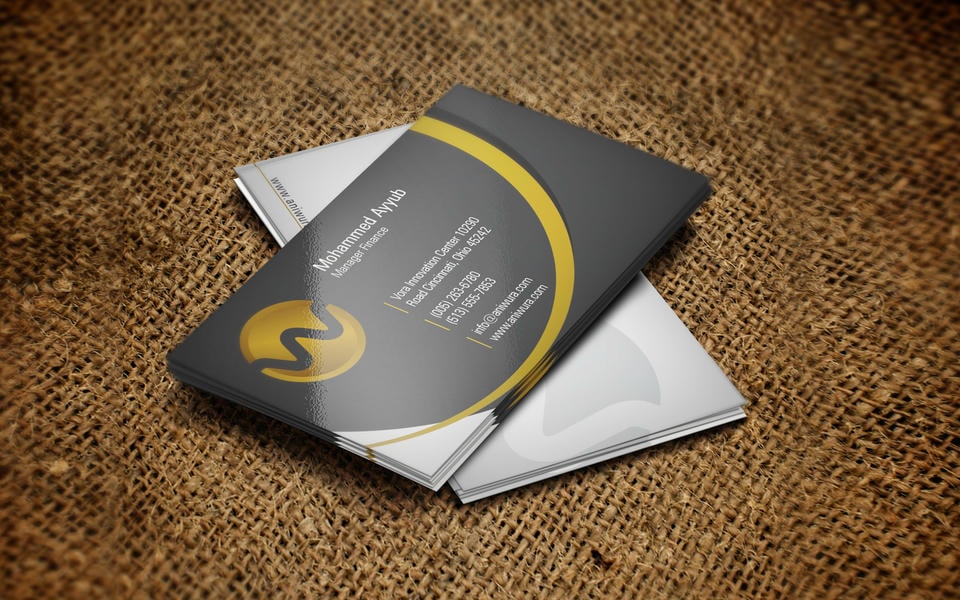 Visiting cards work
