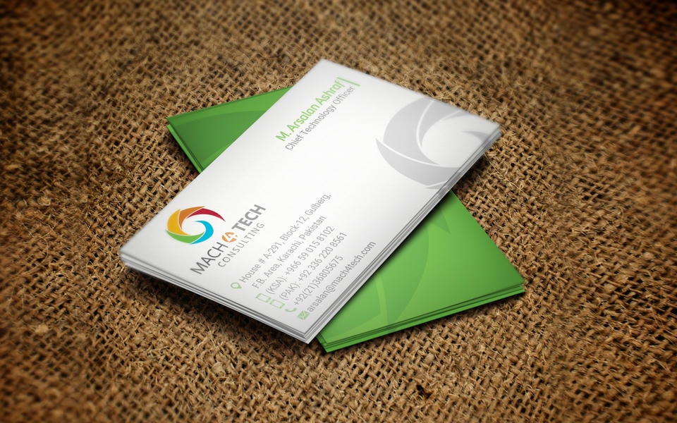 Visiting cards work
