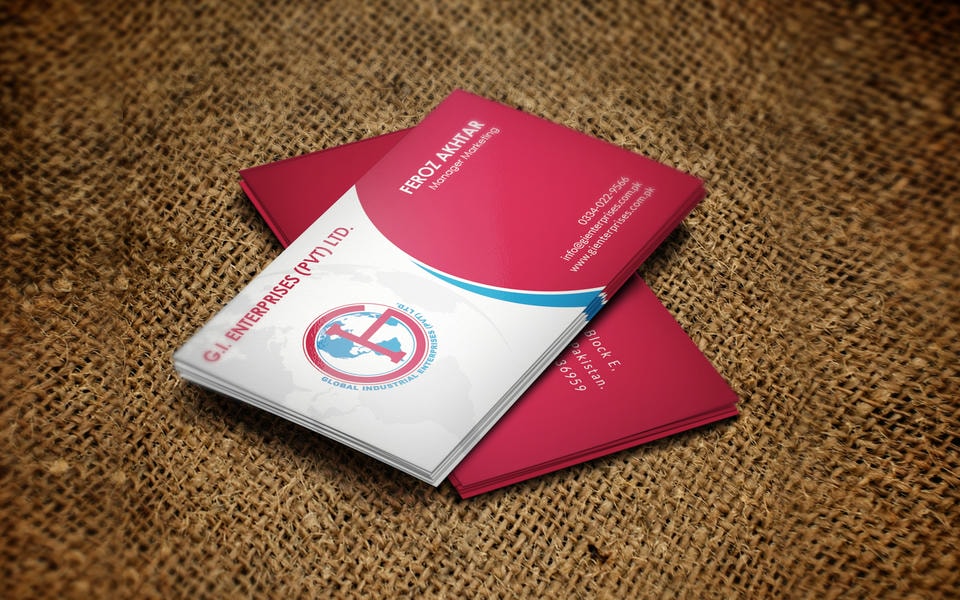 Visiting cards work