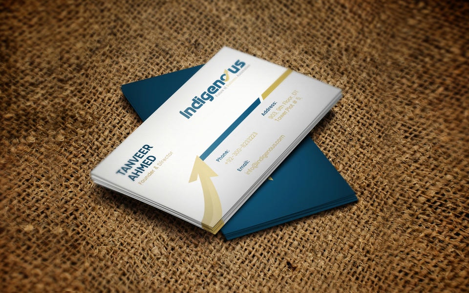 Visiting cards work