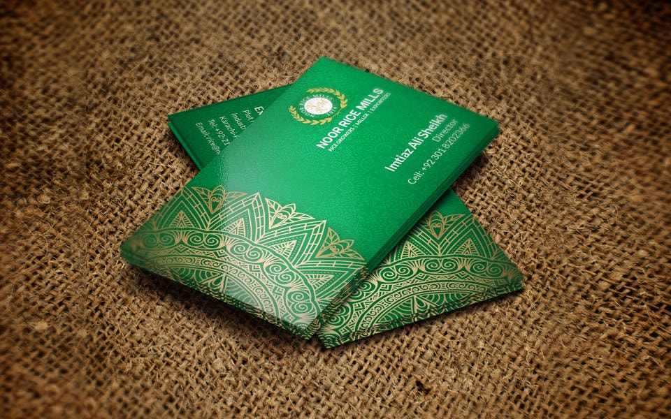 Visiting cards work