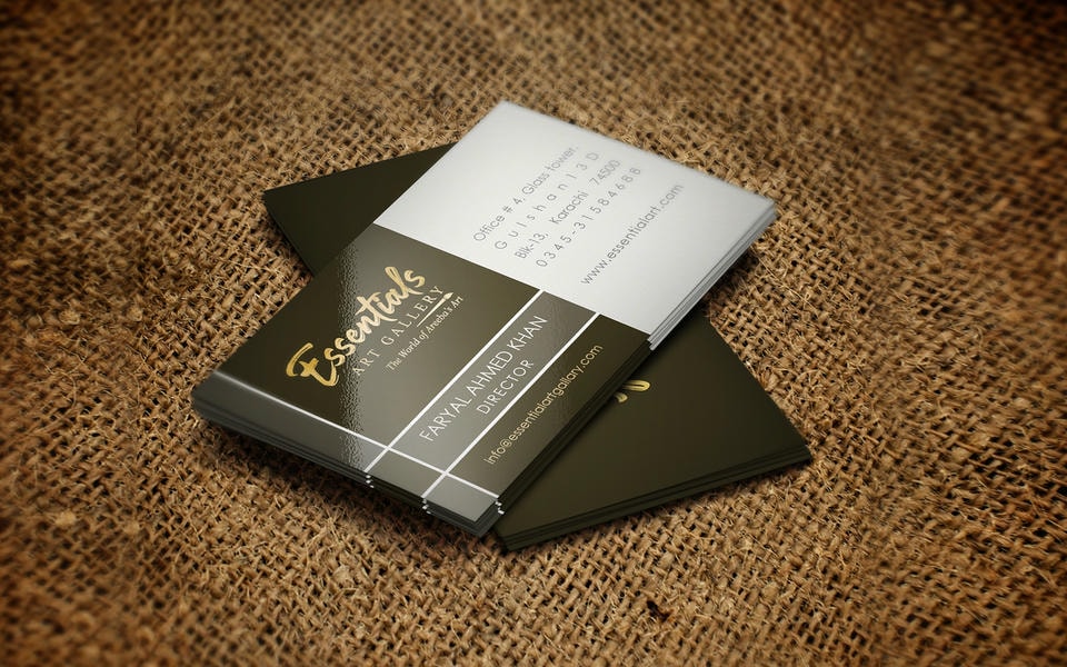 Visiting cards work