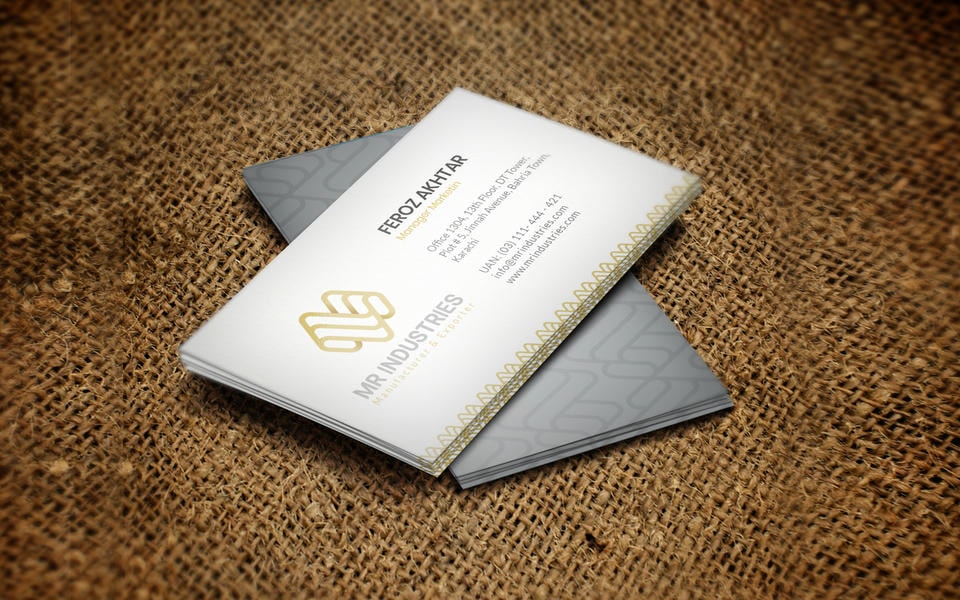 Visiting cards work