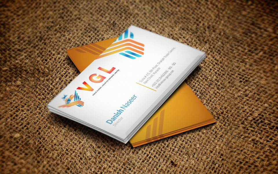 Visiting cards work