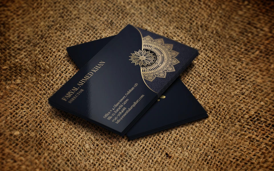 Visiting cards work