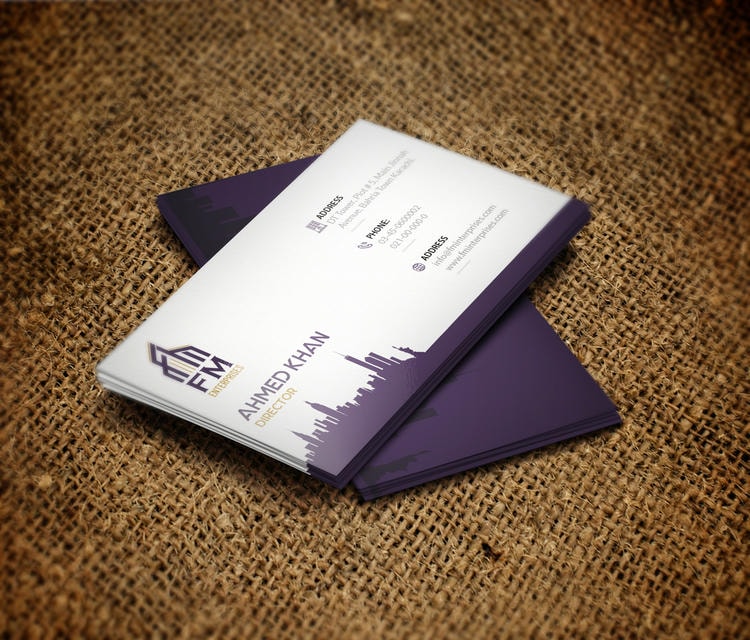 Visiting cards work