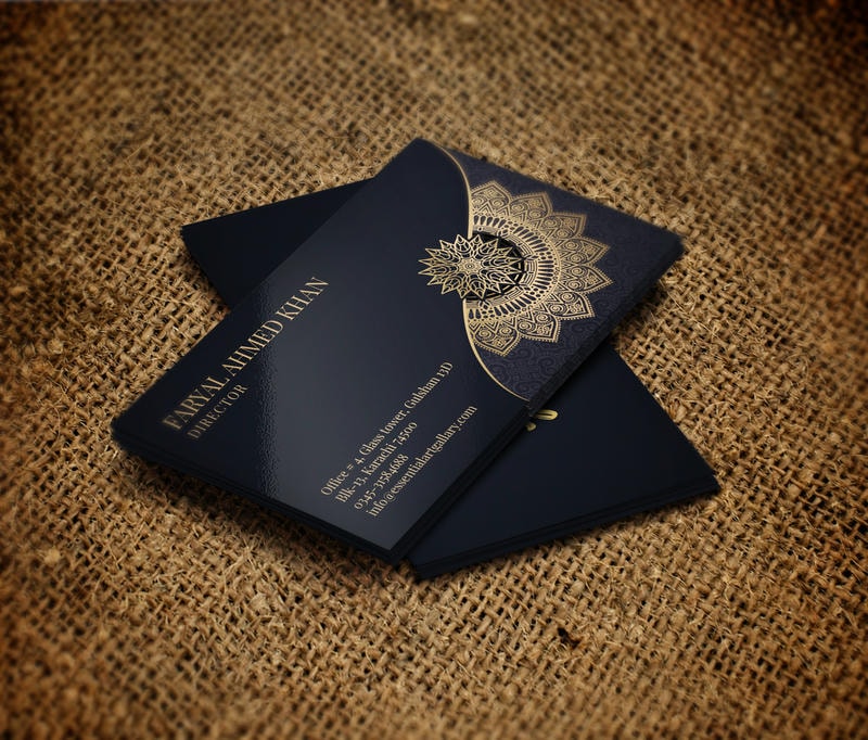 Visiting cards work