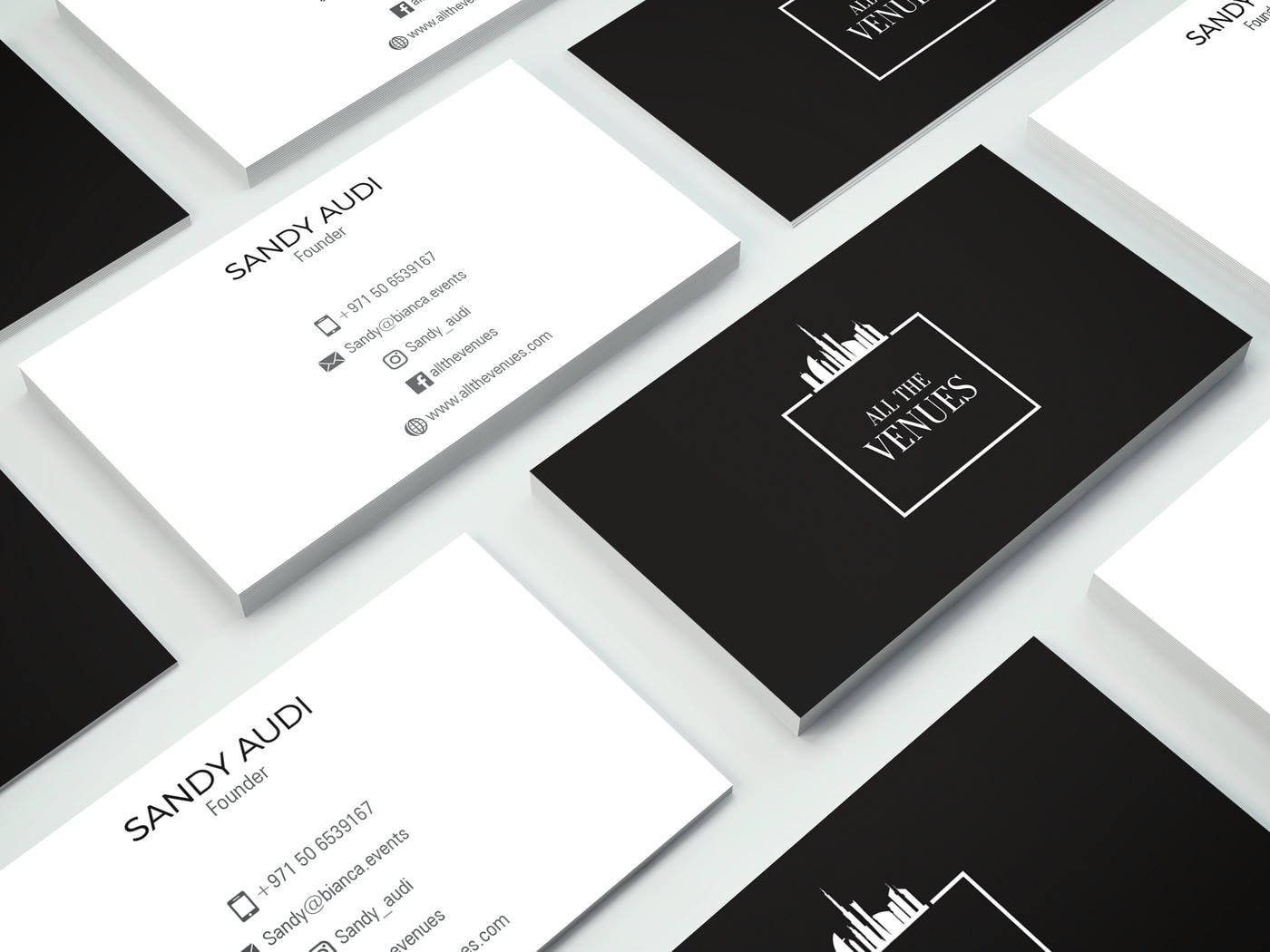 Visiting cards work