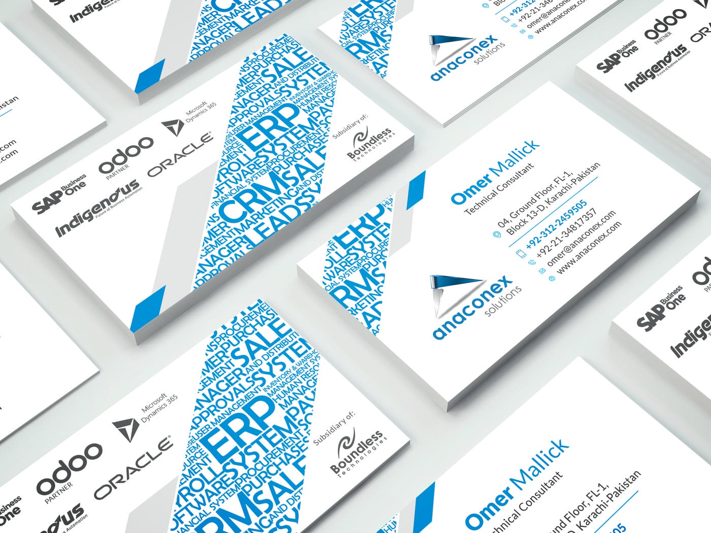 Visiting cards work