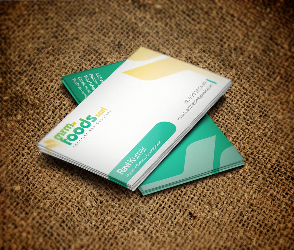 Visiting cards work