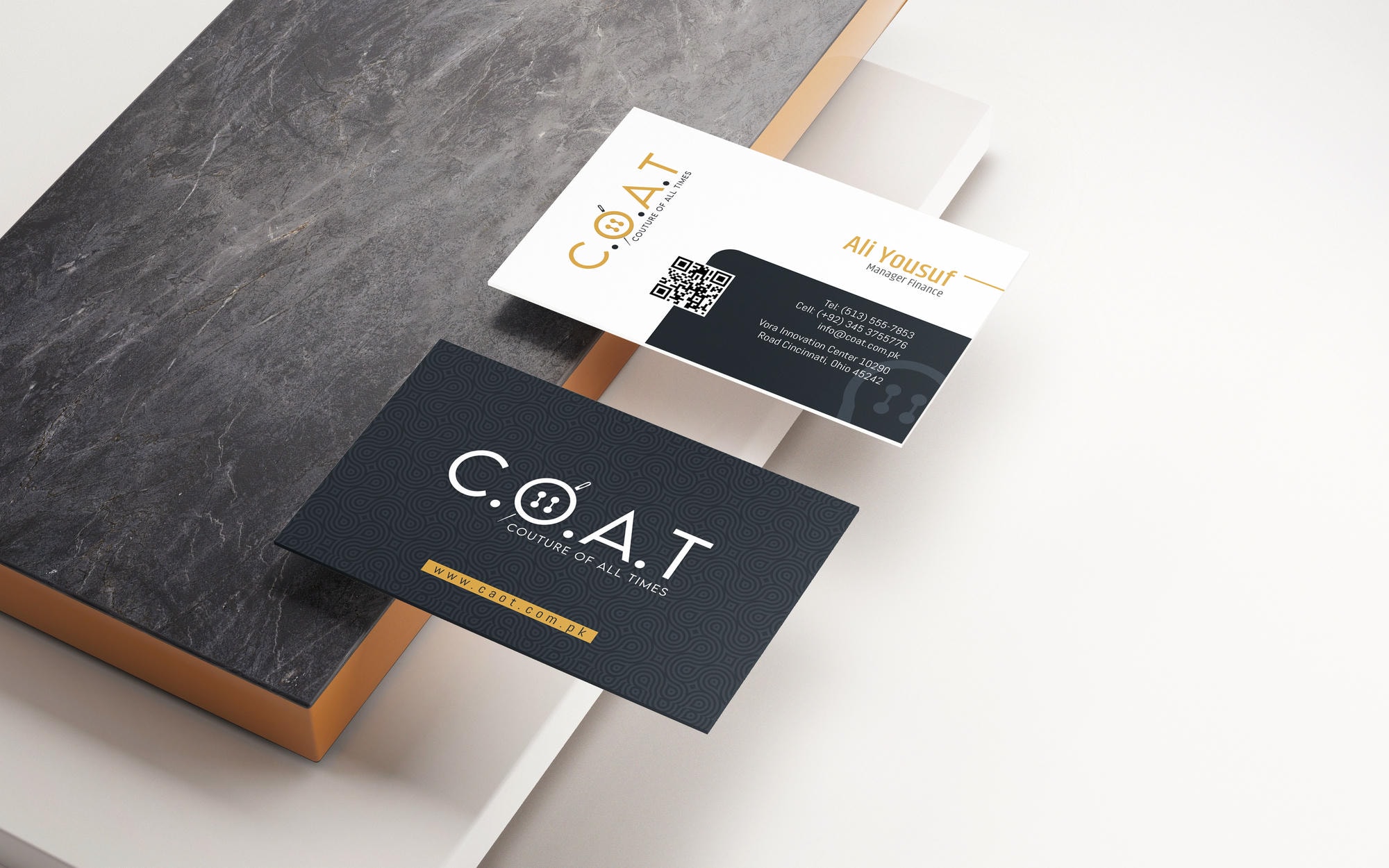 Visiting cards work