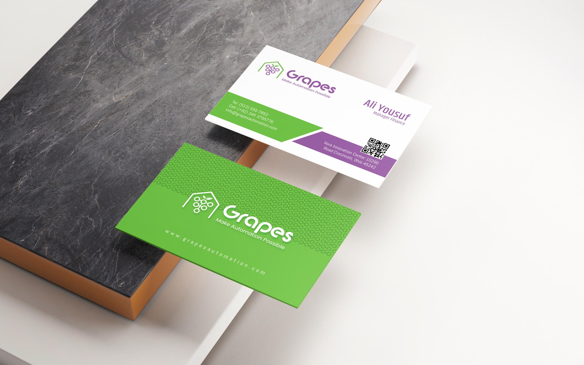 Visiting cards work
