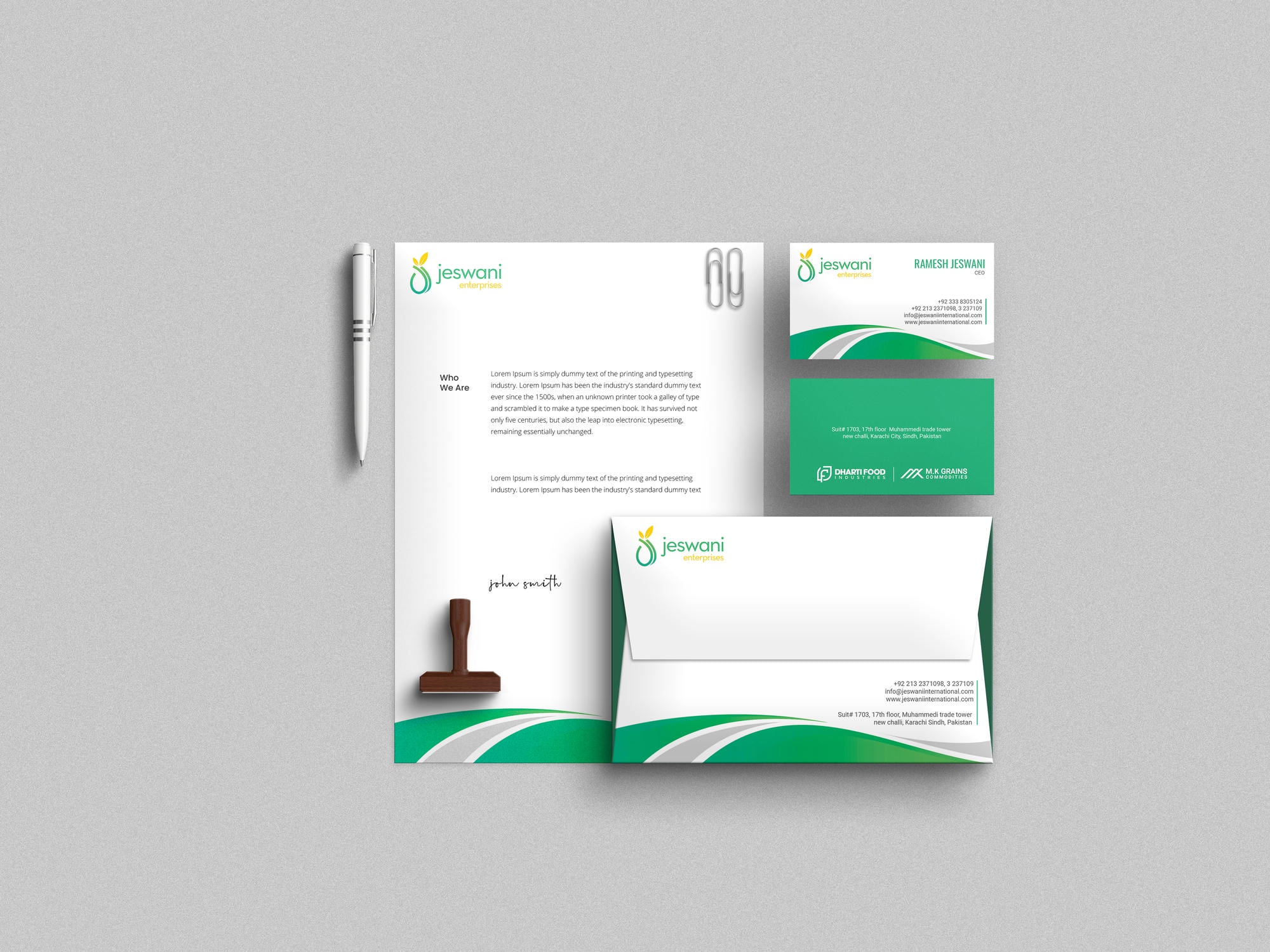 Visiting cards work
