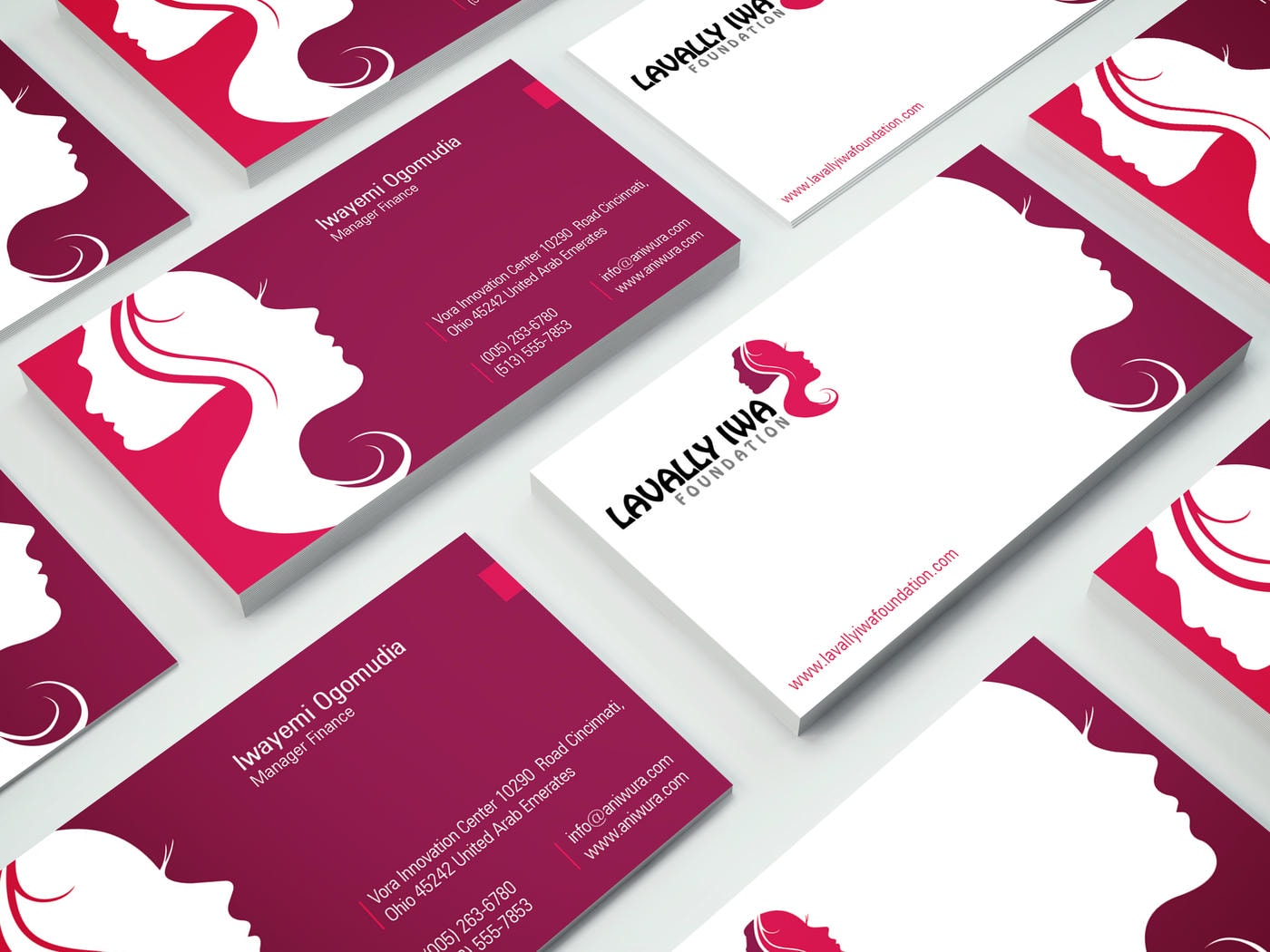 Visiting cards work
