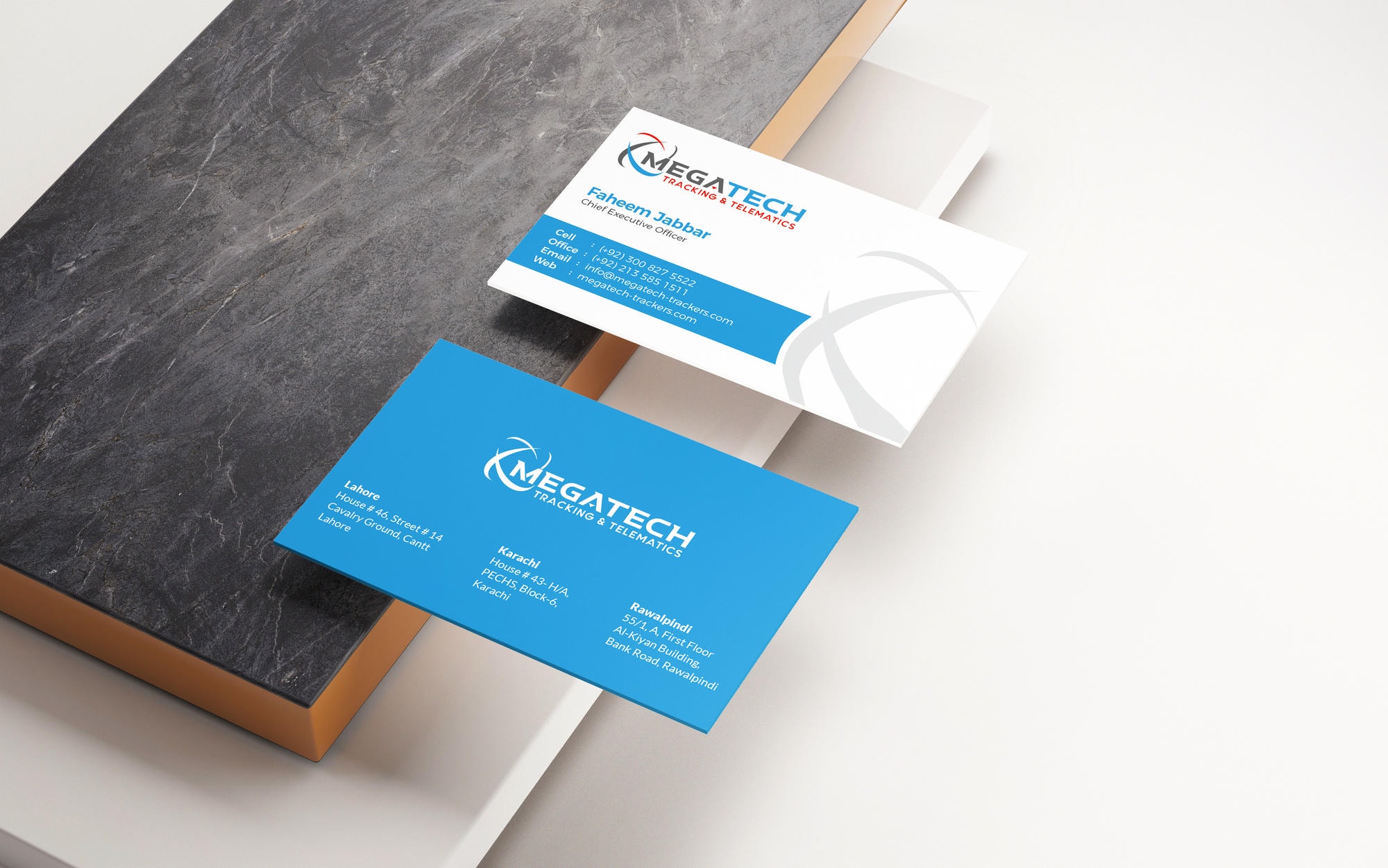 Visiting cards work