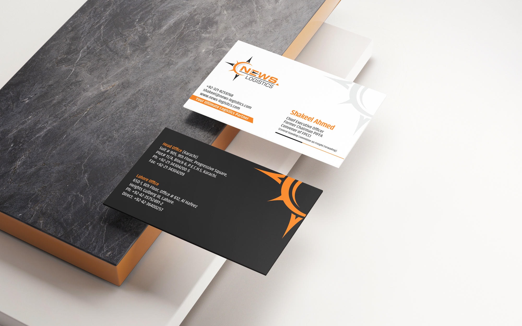 Visiting cards work