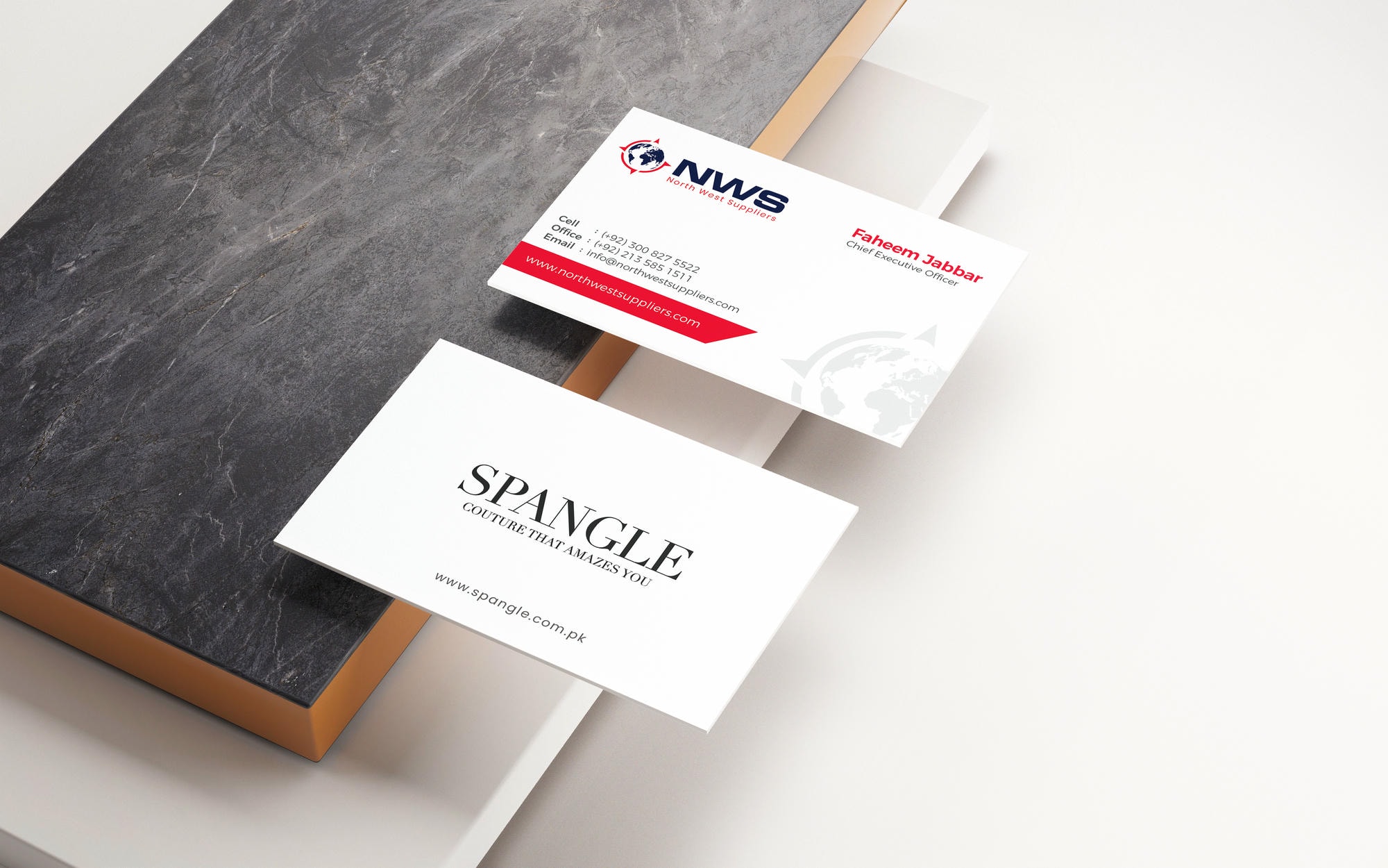 Visiting cards work