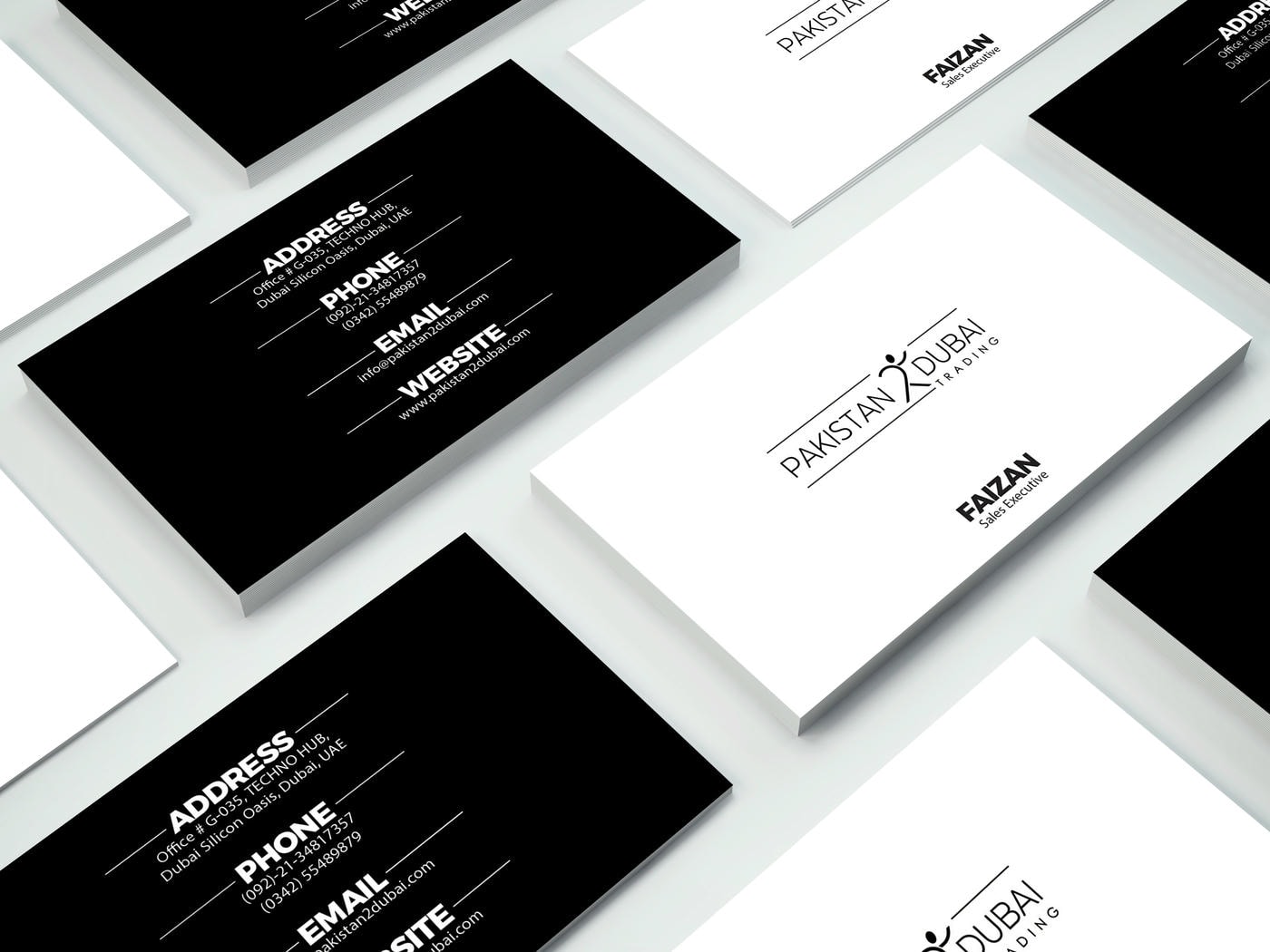 Visiting cards work