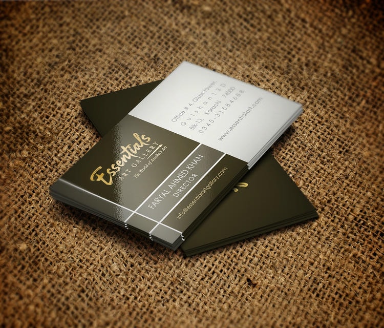 Visiting cards work